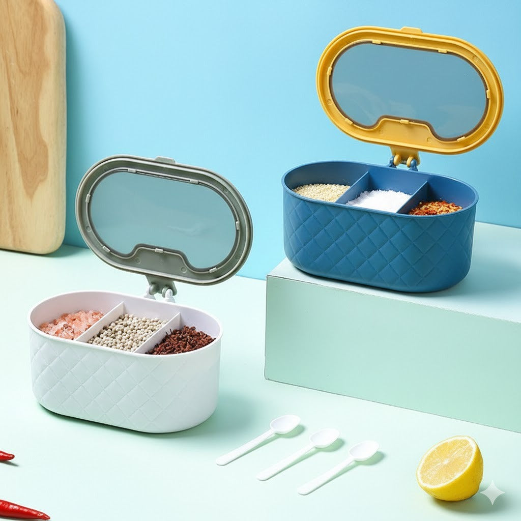 3 Compartment Gesture Design Spice Box