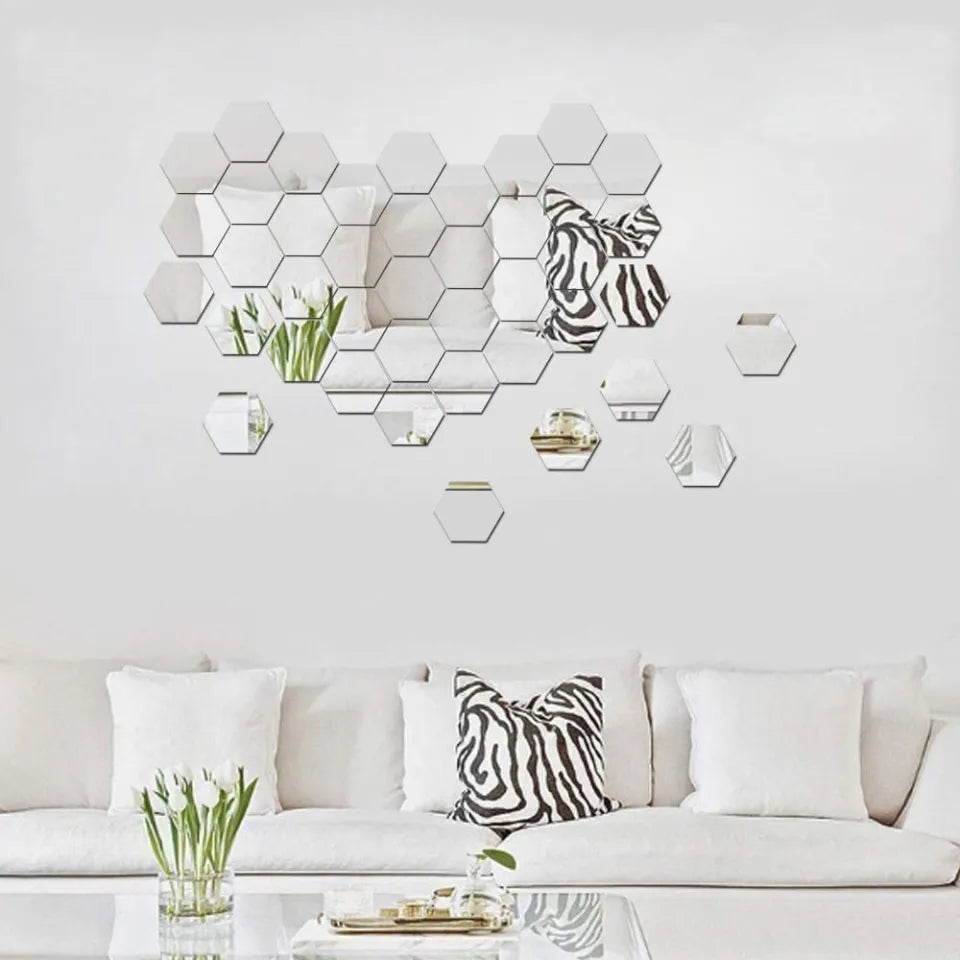 3D wall decor mirrors