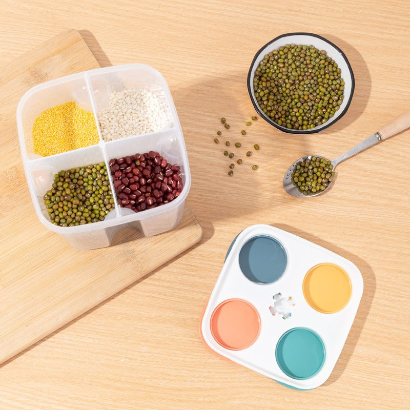4 Grid Cereal Storage Container