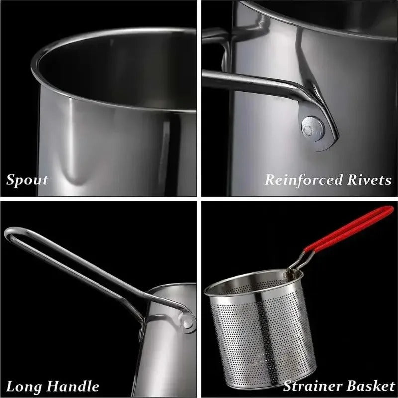 Stainless Steel Deep Fryer Pot (1200ml)