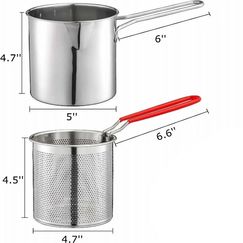 Stainless Steel Deep Fryer Pot (1200ml)