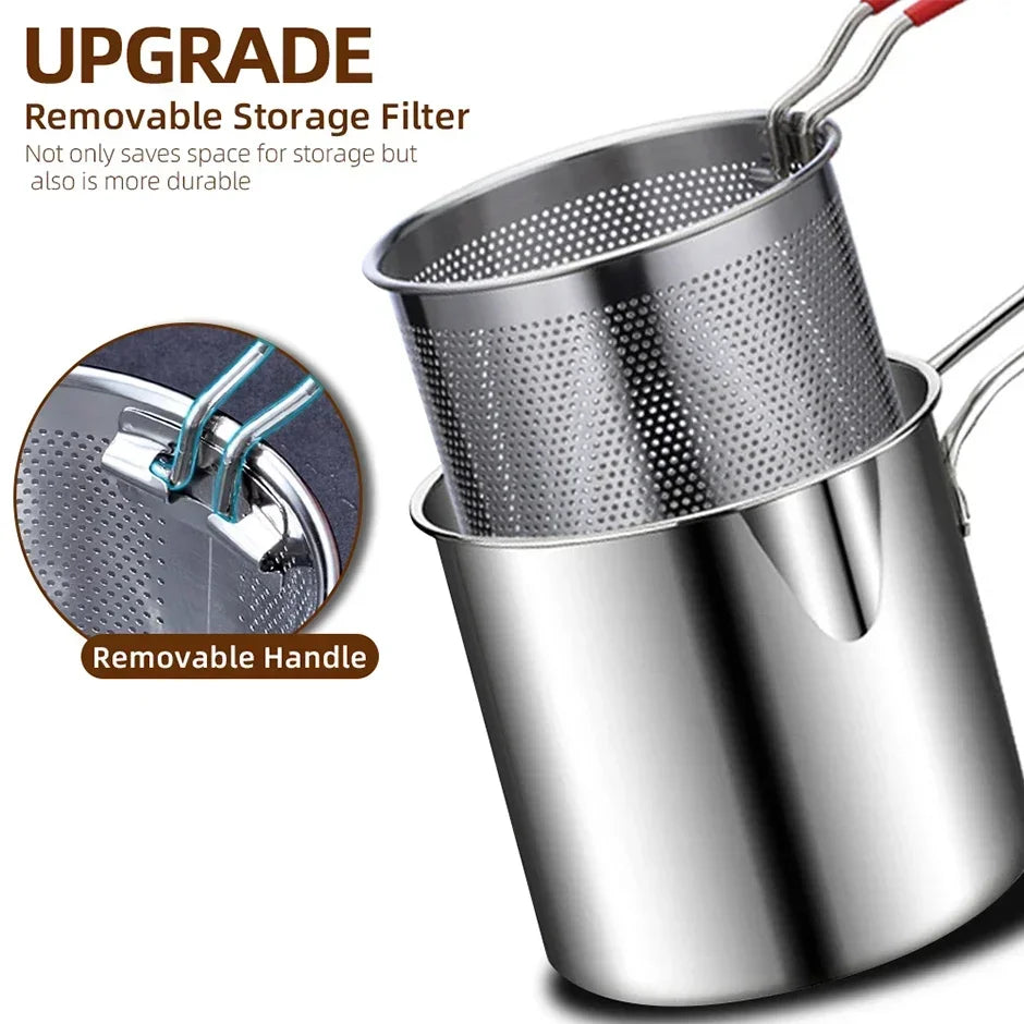 Stainless Steel Deep Fryer Pot (1200ml)
